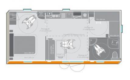 Location mobil-home PMR 4 pers. sur l'île de Ré